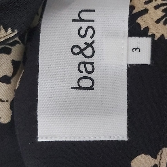 NWT BA&SH soa. Dress in Black Floral Pattern size 8 or Large - Picture 15 of 16